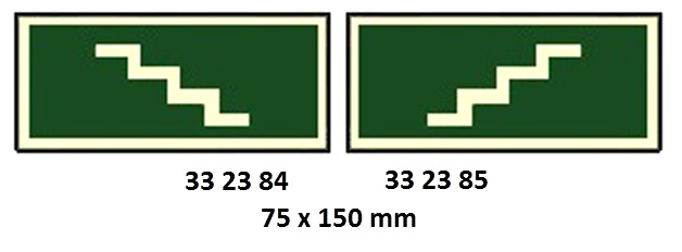 PHOTOLUMINESCENT LOW LOCATION LIGHTING SIGN, 50x100 MM, STAIRS DOWN... | Korea (2019-5)