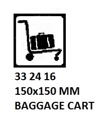 SIGN FOR PASSENGER VESSELS AND TERMINAL BUILDING, 150x150 MM, BAGGAGE CLAIM | Korea (2019-5)