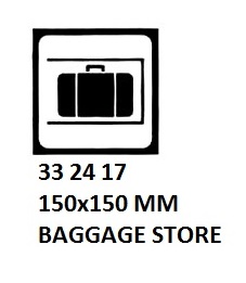 SIGN FOR PASSENGER VESSELS AND TERMINAL BUILDING, 150x150 MM, BAGGAGE CART | Korea (2019-5)
