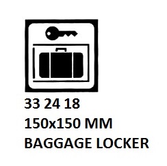 SIGN FOR PASSENGER VESSELS AND TERMINAL BUILDING, 150x150 MM, BAGGAGE STORE | Korea (2019-5)