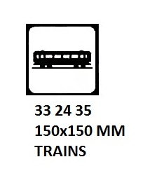 SIGN FOR PASSENGER VESSELS AND TERMINAL BUILDING, 150x150 MM, BUSES | Korea (2019-5)