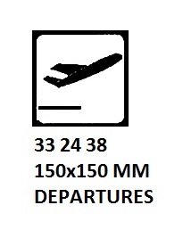 SIGN FOR PASSENGER VESSELS AND TERMINAL BUILDING, 150x150 MM, ARRIVALS | Korea (2019-5)