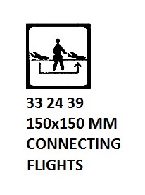 SIGN FOR PASSENGER VESSELS AND TERMINAL BUILDING, 150x150 MM, DEPARTURES | Korea (2019-5)