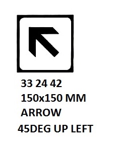 SIGN FOR PASSENGER VESSELS AND TERMINAL BUILDING, 150x150 MM, ARROW UP | Korea (2019-5)
