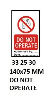 TEMPORARY TIE TAGS, DO NOT USE EMPTY CYLINDER | Korea (2019-5)
