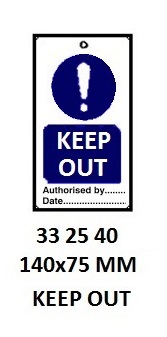 TEMPORARY TIE TAGS, NO ACCESS TO UNAUTHORISED PERSONS | Korea (2019-5)