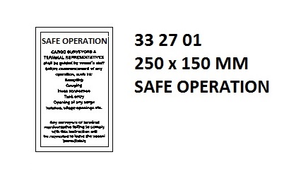 ISPS CODE SIGN & SECURITY SIGN, 30 x 150 MM, SECURITY??
