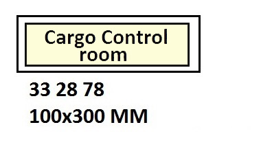 ACCOMMODATION SIGNS, 100x300 MM, ENGINE CONTROL ROOM | Korea (2019-5)