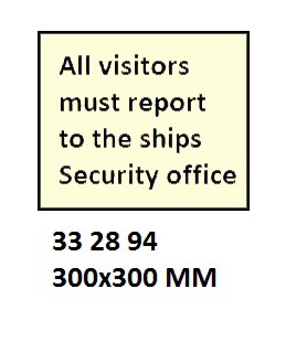 ISPS CODE SIGN & SECURITY SIGN, 50x25 MM, LOCK SIGN 1,2,3