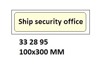 ISPS CODE SIGN & SECURITY SIGN, 300x300 MM, ALL VISITORS MUST REPORT TO THE SHIPS SECURITY OFFICE | Korea (2019-5)