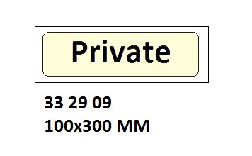 ACCOMMODATION SIGNS, 100x300 MM, OFFICE | Korea (2019-5)