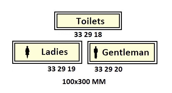 ACCOMMODATION SIGNS, 100x300 MM, TOILETS | Korea (2019-5)