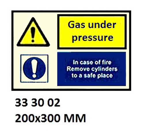WHITE VINYL SIGN COMBINATION #3001 200x300 MM, DANGER EXPLOSION RISH, IN THE EVENT?? | Korea (2019-5)