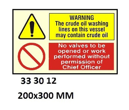WHITE VINYL SIGN COMBINATION #3011 200x300 MM, PETROLEUM SPIRIT HIGHLY FLAMMABLE, NO SMOKING??.. | Korea (2019-5)