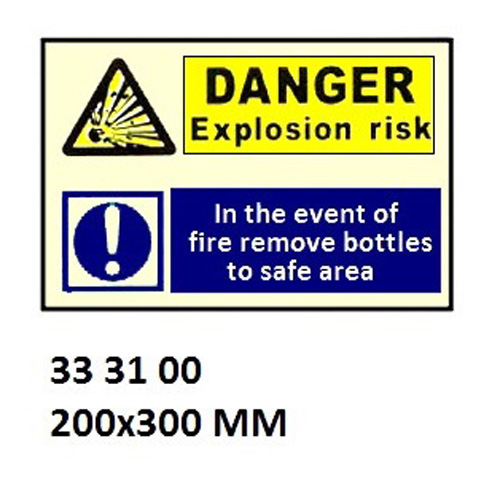 COMBINATION SIGN, 1000x600 MM, WARNING DANGEROUS CARGO...