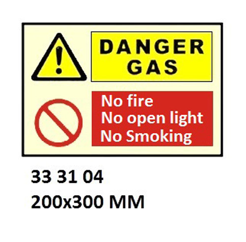 COMBINATION SIGN, 200x300 MM, BEWARE VEHICLE FUMES?? | Korea (2019-5)