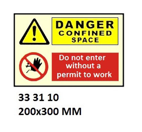 COMBINATION SIGN, 200x300 MM, DANGER NON-IONIZING RADIATION?? | Korea (2019-5)