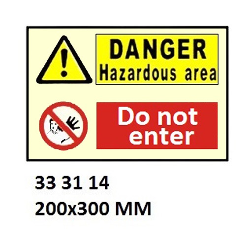 COMBINATION SIGN, 200x300 MM, DANGER ASBESTOS?? | Korea (2019-5)