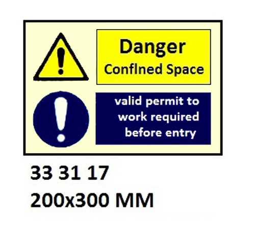 COMBINATION SIGN, 200x300 MM, DANGER STEEP LADDER ??. | Korea (2019-5)