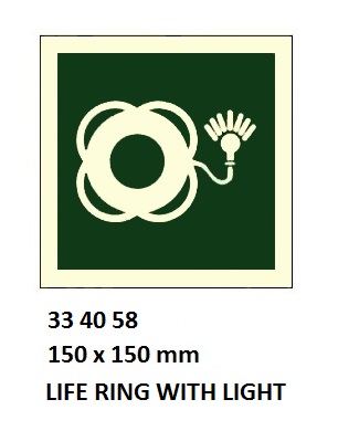 IMO SYMBOLS, 150x150 MM, LIFE RING AND LINE | Korea (2019-5)