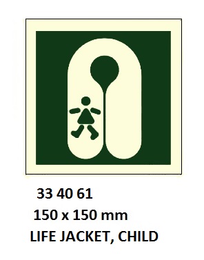 IMO SYMBOLS, 150x150 MM, LIFE JACKET | Korea (2019-5)