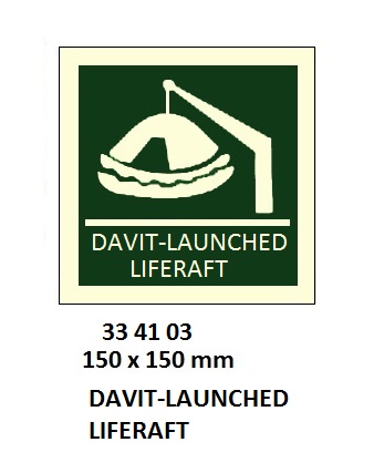 IMO SYMBOLS, 150x150 MM, LIFERAFT | Korea (2019-5)