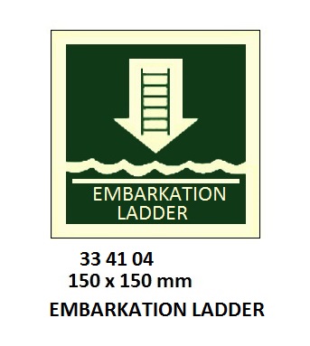 IMO SYMBOLS, 150x150 MM, DAVIT-LAUNCHED LIFERAFT | Korea (2019-5)