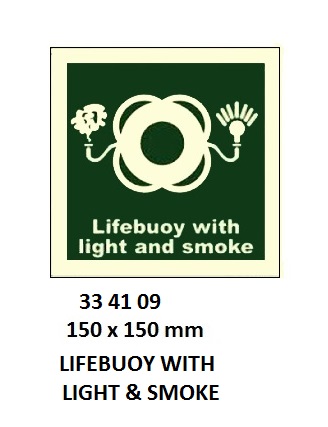 IMO SYMBOLS, 150x150 MM, LIFEBUOY WITH LIGHT | Korea (2019-5)