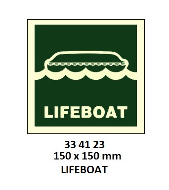 SAFETY SIGN, 75x75 MM, LIFE JACKET