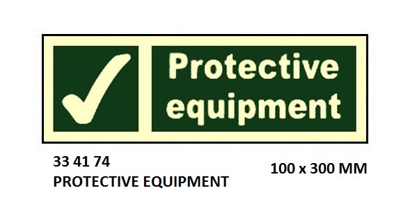 SAFETY SIGN, 100x300 MM, EMERGENCY EQPMNT | Korea (2019-5)