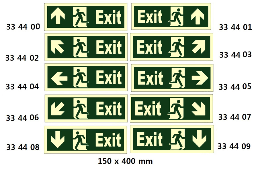 DIRECTION SIGN, 150x400 MM, ARROW DOWN/EXIT (L) | Korea (2019-5)
