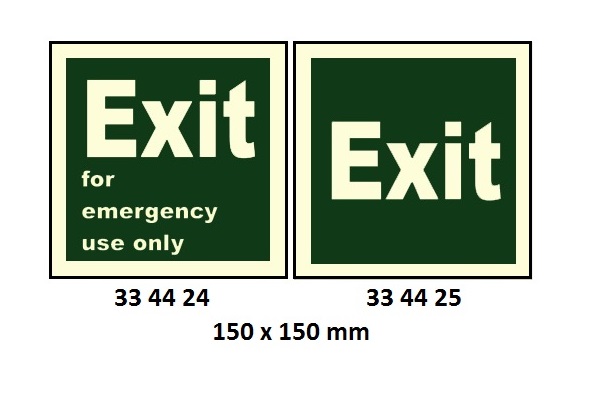 DIRECTION SIGN, 150x150 MM, EXIT, FOR EMERGENCY USE ONLY | Korea (2016-7)
