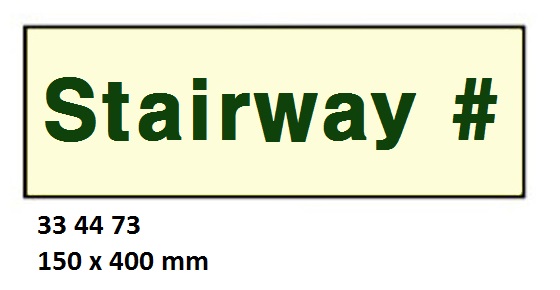 ACCOMMODATION SIGNS, 150x400 MM, DECK # | Korea (2019-5)