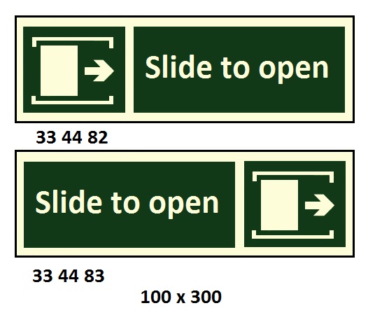 DIRECTION SIGN, 100x300 MM, SLIDE TO OPEN (L) | Korea (2019-5)