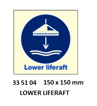 IMO SYMBOLS, 150x150 MM, LOWER LIFEBOAT | Korea (2019-5)