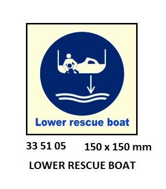 IMO SYMBOLS, 150x150 MM, LOWER LIFERAFT | Korea (2019-5)