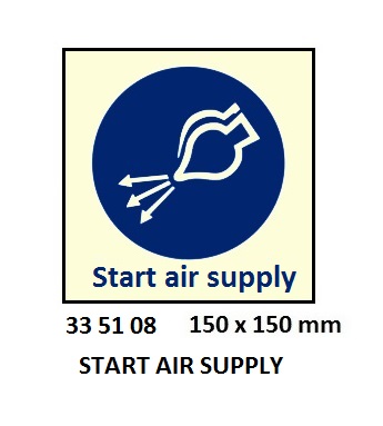 IMO SYMBOLS, 150x150 MM, START WATER SPRAY | Korea (2019-5)