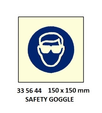 MANDATORY SIGN, 150x150 MM, SAFETY GOGGLE | Korea (2019-5)
