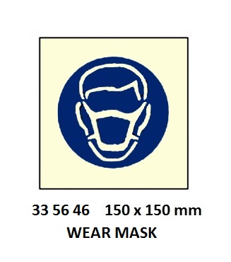MANDATORY SIGN, 150x150 MM, FACE SHEIELD | Korea (2019-5)