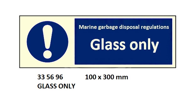 GALLEY SIGN, 75x200 MM, COMPACTION ONLY