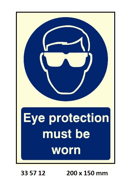 MANDATORY SIGN, 200x150 MM, EYE PROTECTION MUST BE WORN | Korea (2019-5)