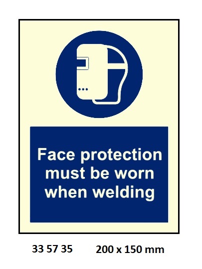 MANDATORY SIGN, 200x150 MM, EYE PROTECTION MUST BE WORN IN THIS AREA... | Korea (2019-5)