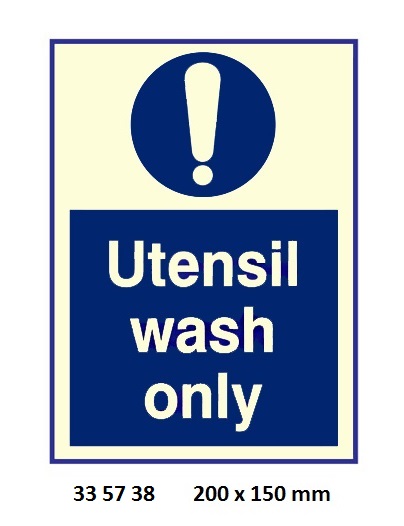 MANDATORY SIGN, 150 x 200 MM, HAND WASH ONLY | Korea (2019-5)
