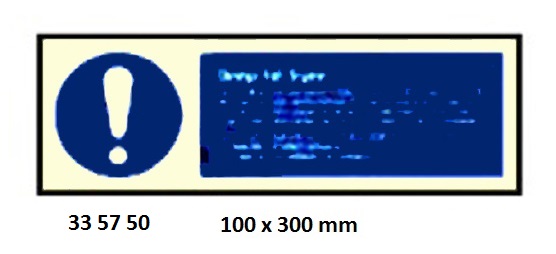 GALLEY SIGN, 100x300 MM, | Korea (2019-5)