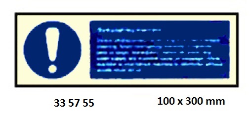 GALLEY SIGN, 100x300 MM, | Korea (2019-5)