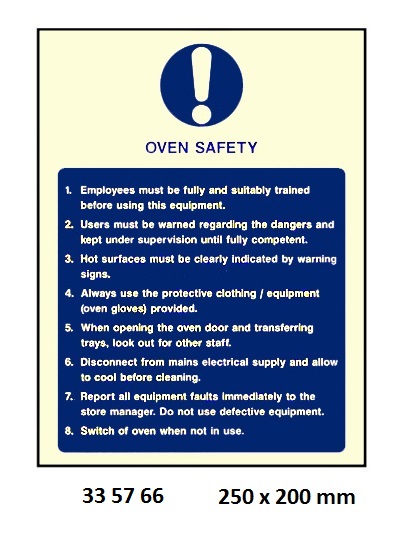 GALLEY SIGN, 250x200 MM, THE SAFE USE OF KNIVES | Korea (2019-5)