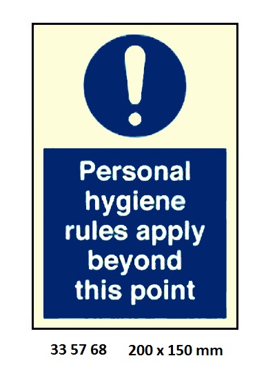 GALLEY SIGN, 200x150 MM, DO NOT STORE RAW AND COOKED MEATS TOGETHER | Korea (2019-5)
