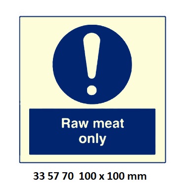GALLEY SIGN, 100x200 MM, FOOD PREPARATION AREA VEG... | Korea (2019-5)