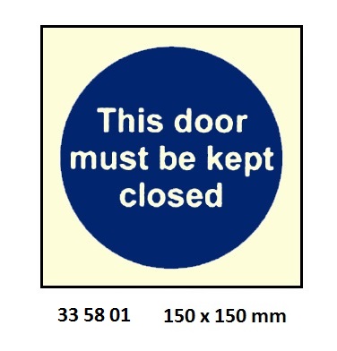 MANDATORY SIGN, 150x150 MM, KEEP CLEAR EXIT FOR EMERGENCY ESCAPE ?? , | Korea (2019-5)