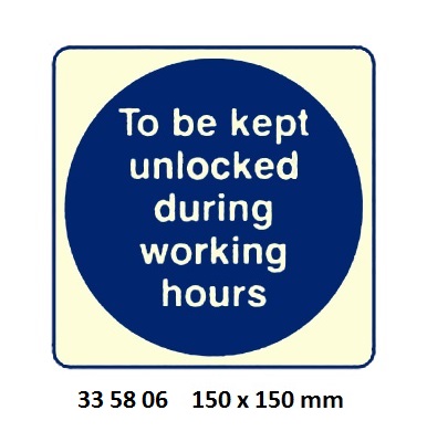 MANDATORY SIGN, 150x150 MM, THIS DOOR TO BE KEPT LOCKED WHEN NOT IN USE | Korea (2019-5)